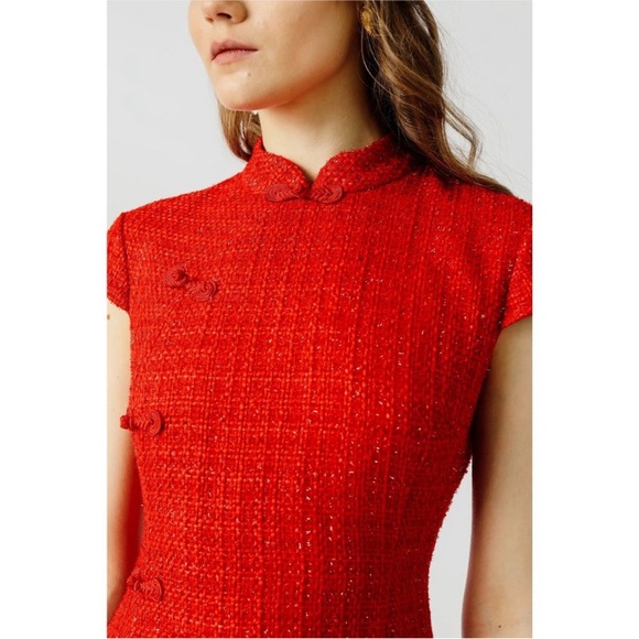 NWT Sau Lee Natasha Cap Sleeve Minidress Red size 0 - Picture 4 of 11